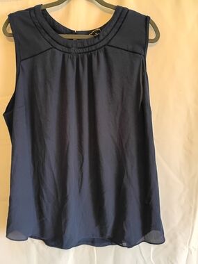 41 Hawthorn Navy Sleeveless Blouse Size 3x Classic Women Top